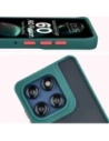 Etui z uchwytem na palec Bizon Case Hybrid Ring do Motorola Edge 60 Fusion / 60 przydymione z ciemnozieloną ramką
