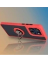 Etui z uchwytem na palec Bizon Case Hybrid Ring do Motorola Edge 60 Fusion / 60 przydymione z czerwoną ramką