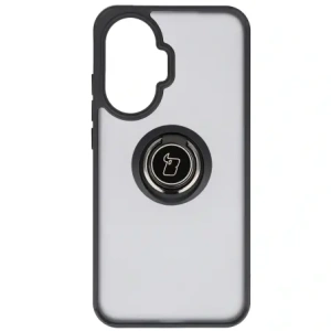 Bizon Case Hybrid Ring Xiaomi POCO F7 rauchig mit schwarzem Rahmen