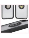 Etui z uchwytem na palec Bizon Case Hybrid Ring do Xiaomi POCO F7 przydymione z czarną ramką