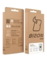 Etui z uchwytem na palec Bizon Case Hybrid Ring do Xiaomi POCO F7 przydymione z ciemnozieloną ramką