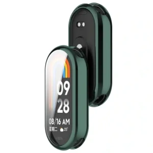 Etui z osłoną ekranu Bizon Case Watch Felipe do Xiaomi Smart Band 10 zielone