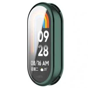 Etui z osłoną ekranu Bizon Case Watch Felipe do Xiaomi Smart Band 10 zielone