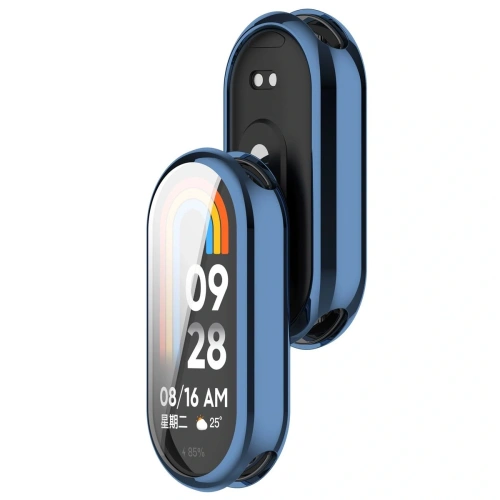 Etui z osłoną ekranu Bizon Case Watch Felipe do Xiaomi Smart Band 10 niebieskie
