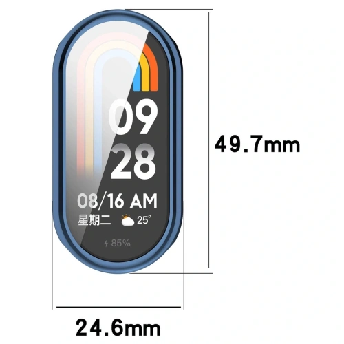 Etui z osłoną ekranu Bizon Case Watch Felipe do Xiaomi Smart Band 10 niebieskie