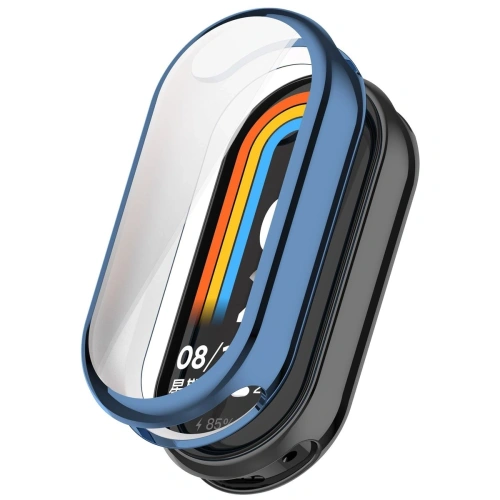 Etui z osłoną ekranu Bizon Case Watch Felipe do Xiaomi Smart Band 10 niebieskie