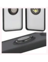 Etui z uchwytem na palec Bizon Case Hybrid Ring do Xiaomi POCO F7 Pro przydymione z czarną ramką