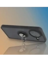 Etui z uchwytem na palec Bizon Case Hybrid Ring do Xiaomi POCO F7 Pro przydymione z czarną ramką