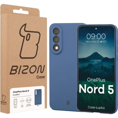 Etui Bizon Case Łupka do OnePlus Nord 5 niebieskie