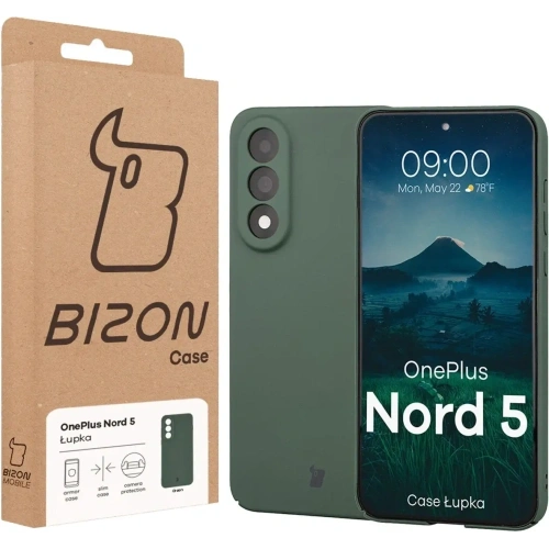 Etui Bizon Case Łupka do OnePlus Nord 5 zielone