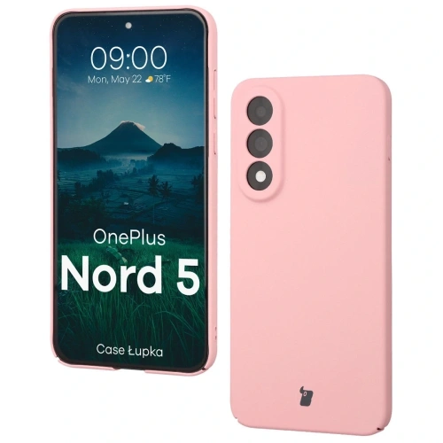 Etui Bizon Case Łupka do OnePlus Nord 5 różowe