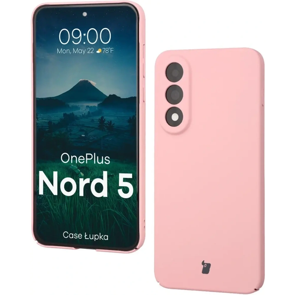 Etui Bizon Case Łupka do OnePlus Nord 5 różowe