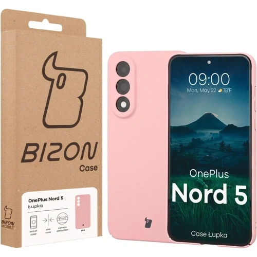 Etui Bizon Case Łupka do OnePlus Nord 5 różowe
