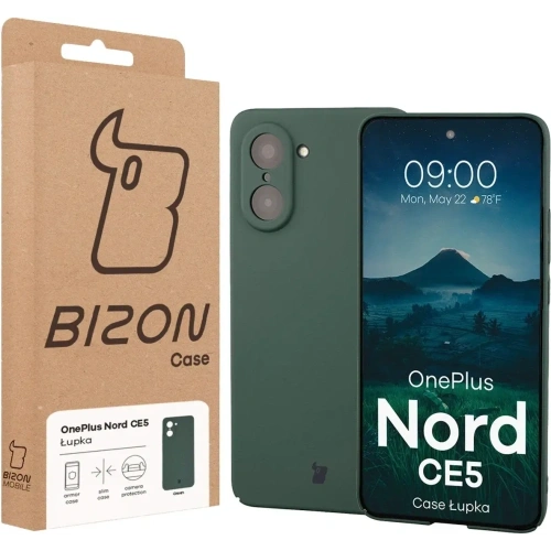 Etui Bizon Case Łupka do OnePlus Nord CE5 5G zielone