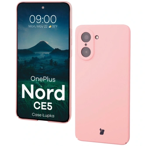 Etui Bizon Case Łupka do OnePlus Nord CE5 5G różowe