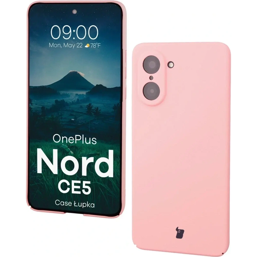 Etui Bizon Case Łupka do OnePlus Nord CE5 5G różowe