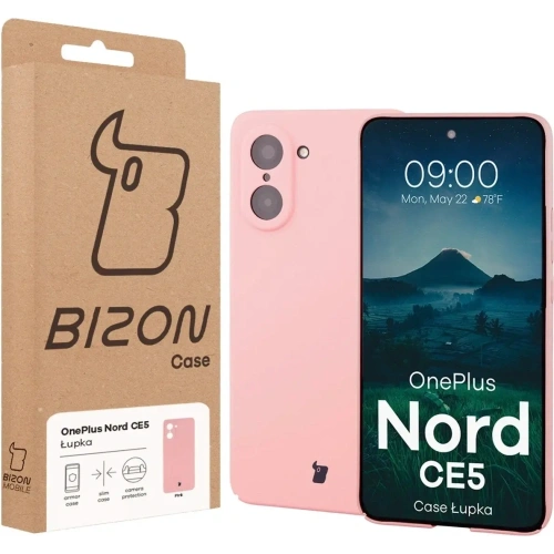 Etui Bizon Case Łupka do OnePlus Nord CE5 5G różowe
