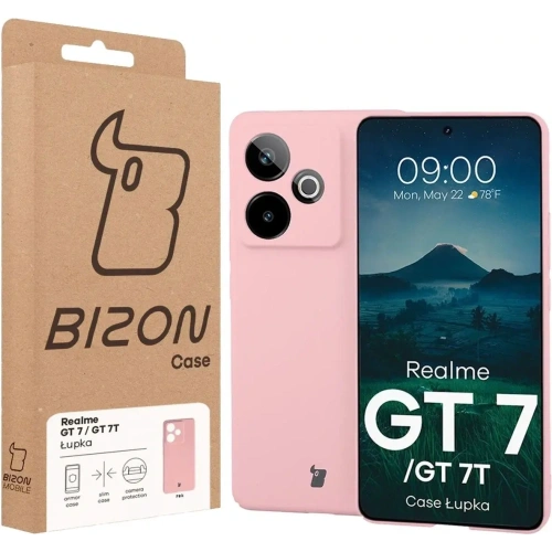 Etui Bizon Case Łupka do Realme GT 7 / 7T różowe
