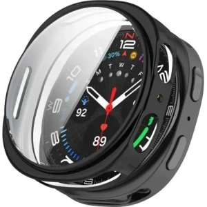 Etui z osłoną ekranu Bizon Case Watch Felipe do Samsung Galaxy Watch 8 44mm czarne