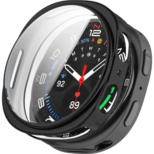 Etui z osłoną ekranu Bizon Case Watch Felipe do Samsung Galaxy Watch 8 44mm czarne