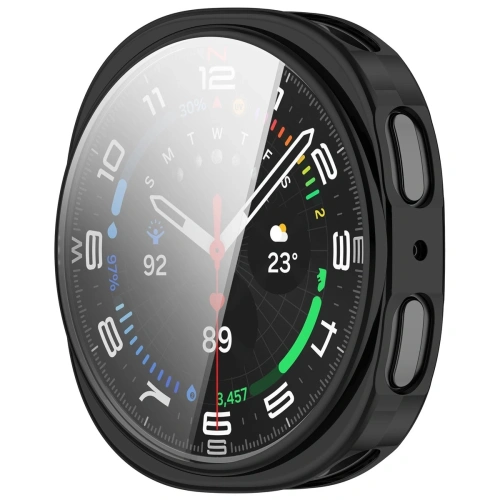 Etui z osłoną ekranu Bizon Case Watch Felipe do Samsung Galaxy Watch 8 44mm czarne