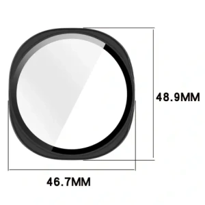 Etui ze szkłem do zegarka Bizon Case+Glass Watch do Samsung Galaxy Watch 8 44mm matowe czarne