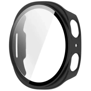 Etui ze szkłem do zegarka Bizon Case+Glass Watch do Samsung Galaxy Watch 8 44mm matowe czarne