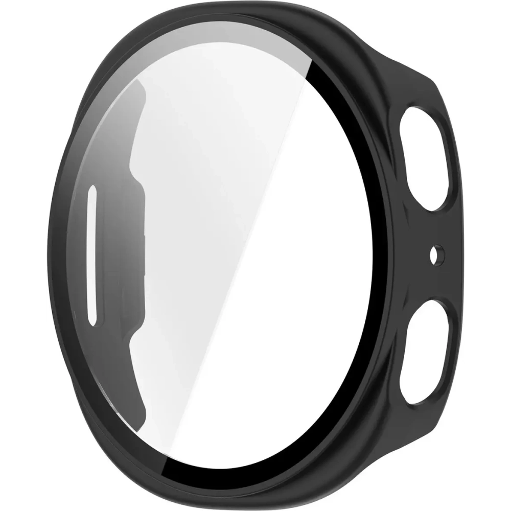 Etui ze szkłem do zegarka Bizon Case+Glass Watch do Samsung Galaxy Watch 8 44mm matowe czarne