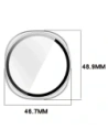 Etui ze szkłem do zegarka Bizon Case+Glass Watch do Samsung Galaxy Watch 8 44mm szampańskie