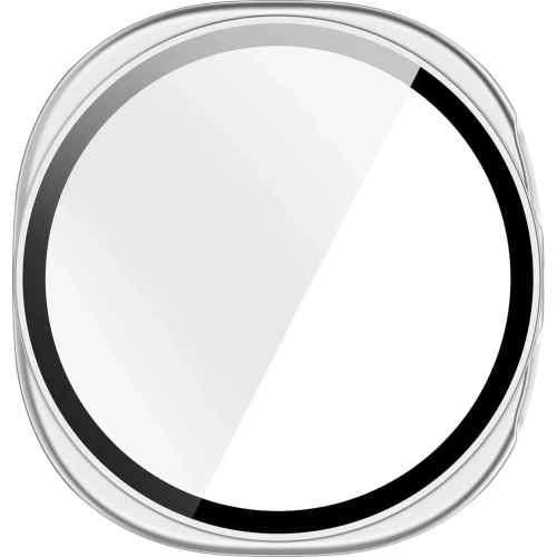 Etui ze szkłem do zegarka Bizon Case+Glass Watch do Samsung Galaxy Watch 8 44mm szampańskie