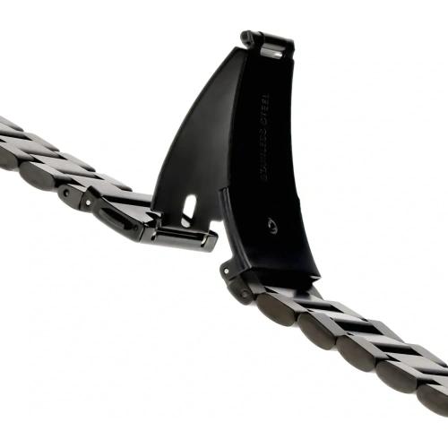 Pasek ze stali nierdzewnej do smartwatcha Bizon Strap Watch Aura QuickRelease 20mm czarny