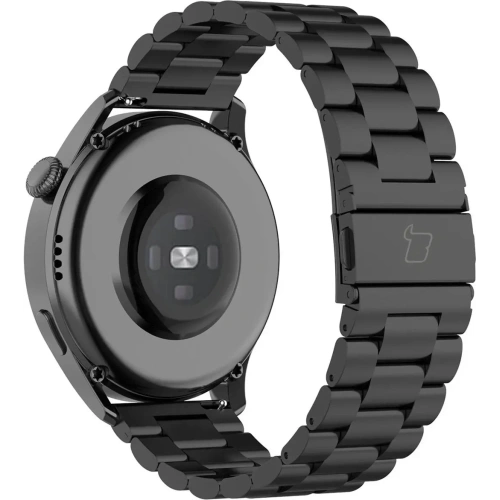 Pasek ze stali nierdzewnej do smartwatcha Bizon Strap Watch Aura QuickRelease 20mm czarny