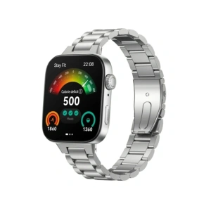 Ceas cu brățară Bizon Strap Aura Huawei Watch Fit 4 Pro / Fit 4 / Fit 3 argintiu