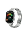 Pasek ze stali nierdzewnej Bizon Strap Watch Aura do Huawei Watch Fit 4 Pro / Fit 4 / Fit 3 srebrny