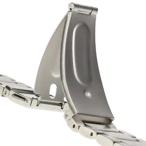 Pasek ze stali nierdzewnej Bizon Strap Watch Aura do Huawei Watch Fit 4 Pro / Fit 4 / Fit 3 srebrny