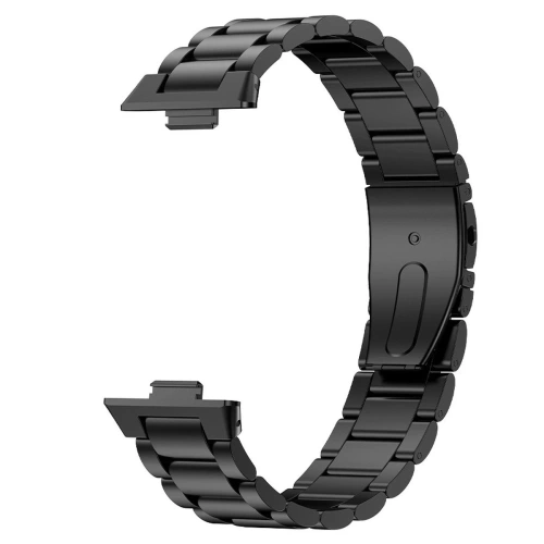 Pasek ze stali nierdzewnej Bizon Strap Watch Aura do Huawei Watch Fit 4 Pro / Fit 4 / Fit 3 czarny