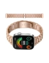 Pasek ze stali nierdzewnej Bizon Strap Watch Aura do Huawei Watch Fit 4 Pro / Fit 4 / Fit 3 różowozłoty
