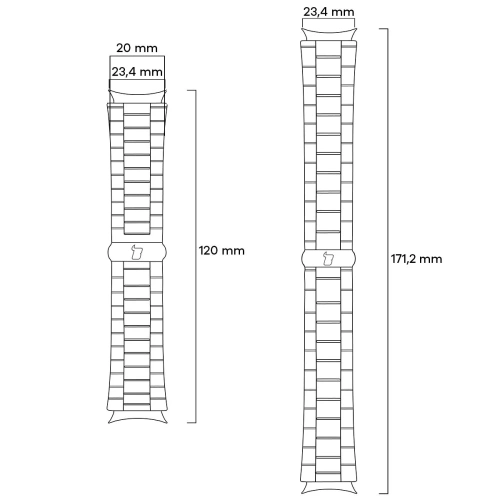 Pasek ze stali nierdzewnej Bizon Strap Watch Aura do Huawei Watch Fit 4 Pro / Fit 4 / Fit 3 różowozłoty