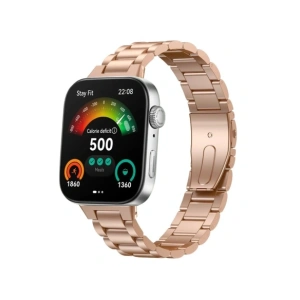 Ceas cu curea Bizon Strap Aura Huawei Watch Fit 4 Pro / Fit 4 / Fit 3 aur roz