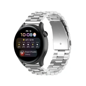 Pasek ze stali nierdzewnej do smartwatcha Bizon Strap Watch Aura QuickRelease 20mm srebrny