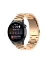 Pasek ze stali nierdzewnej do smartwatcha Bizon Strap Watch Aura QuickRelease 20mm różowozłoty