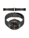 Pasek ze stali nierdzewnej Bizon Strap Watch Aura do Samsung Galaxy Watch 8 40mm / 44mm / 8 Classic 46mm czarny
