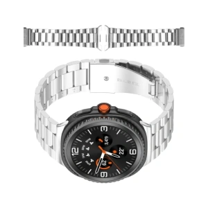 Pasek ze stali nierdzewnej Bizon Strap Watch Aura do Samsung Galaxy Watch 8 40mm / 44mm / 8 Classic 46mm srebrny