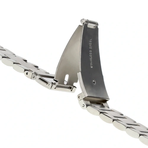 Pasek ze stali nierdzewnej Bizon Strap Watch Aura do Samsung Galaxy Watch 8 40mm / 44mm / 8 Classic 46mm srebrny