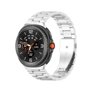 Pasek ze stali nierdzewnej Bizon Strap Watch Aura do Samsung Galaxy Watch 8 40mm / 44mm / 8 Classic 46mm srebrny