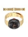 Pasek ze stali nierdzewnej Bizon Strap Watch Aura do Samsung Galaxy Watch 8 40mm / 44mm / 8 Classic 46mm złoty