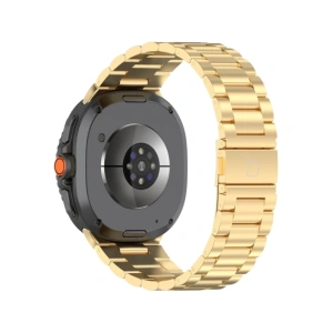 Pasek ze stali nierdzewnej Bizon Strap Watch Aura do Samsung Galaxy Watch 8 40mm / 44mm / 8 Classic 46mm złoty
