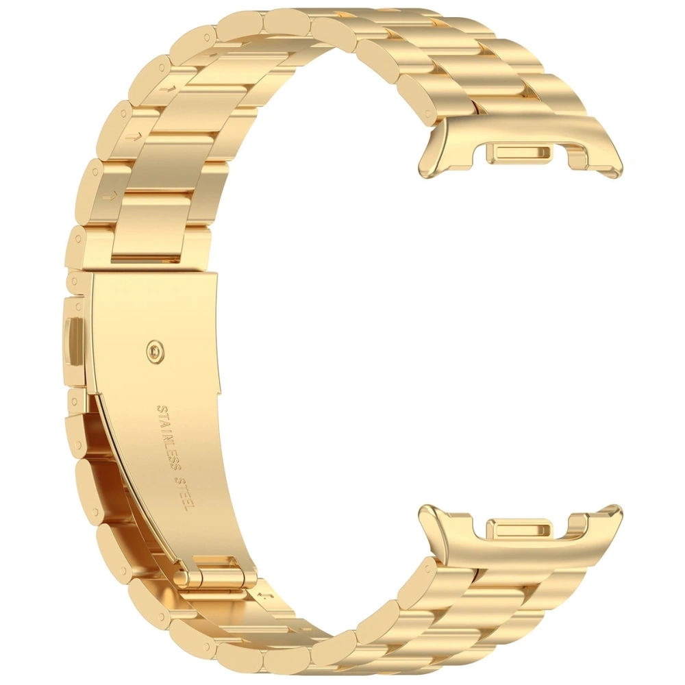 Pasek ze stali nierdzewnej Bizon Strap Watch Aura do Samsung Galaxy Watch 8 40mm / 44mm / 8 Classic 46mm złoty