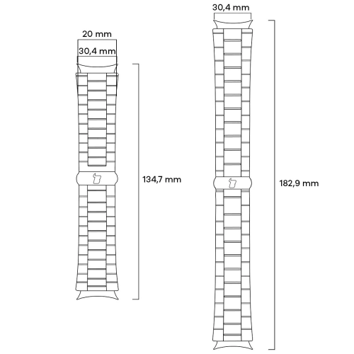 Pasek ze stali nierdzewnej Bizon Strap Watch Aura do Samsung Galaxy Watch 8 40mm / 44mm / 8 Classic 46mm różowozłoty