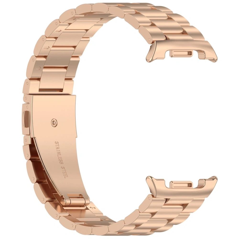 Pasek ze stali nierdzewnej Bizon Strap Watch Aura do Samsung Galaxy Watch 8 40mm / 44mm / 8 Classic 46mm różowozłoty